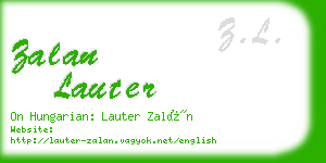 zalan lauter business card